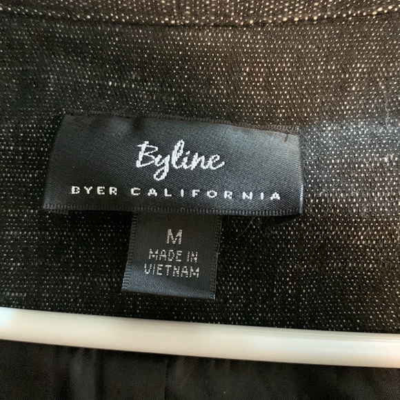 Dark Jean looking material but on the thinner side for cooler weather. - Picture 4 of 4